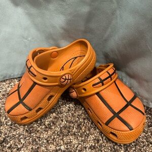 Basketball-Themed Orange Kids Crocs